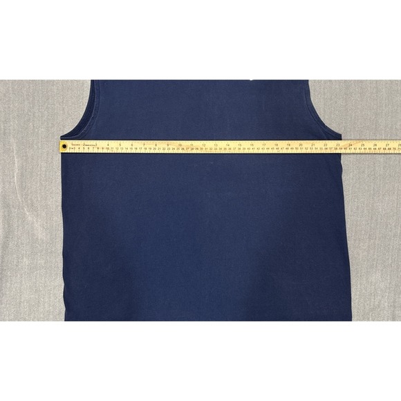 Vintage 90's Nike Sleeveless Tank Top Shirt Blue Size L White Swoosh - Picture 3 of 7